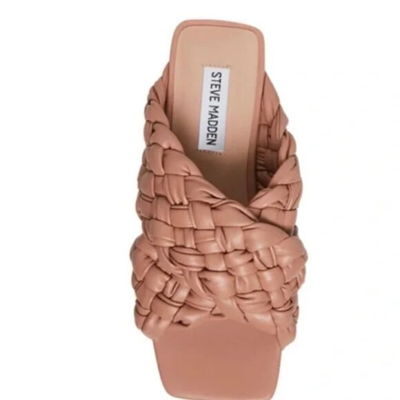 Steve Madden Nude Tan Braided Marina Flat Sandal 6 NEW - Picture 6 of 8